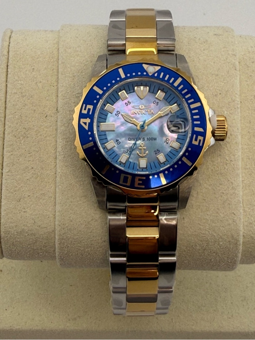 ✨ Invicta Ocean Voyage 47664 Two-Tone Blue MOP Diver’s Watch NIB